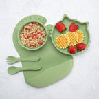 AppeKids set diversificare Kitty din silicon 6m+ Raw Green
