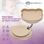 AppeKids set diversificare Panda din silicon 6m+ Bubble Beige