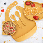 AppeKids set diversificare Panda din silicon 6m+ Honey
