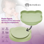 AppeKids set diversificare Panda din silicon 6m+ Raw Green