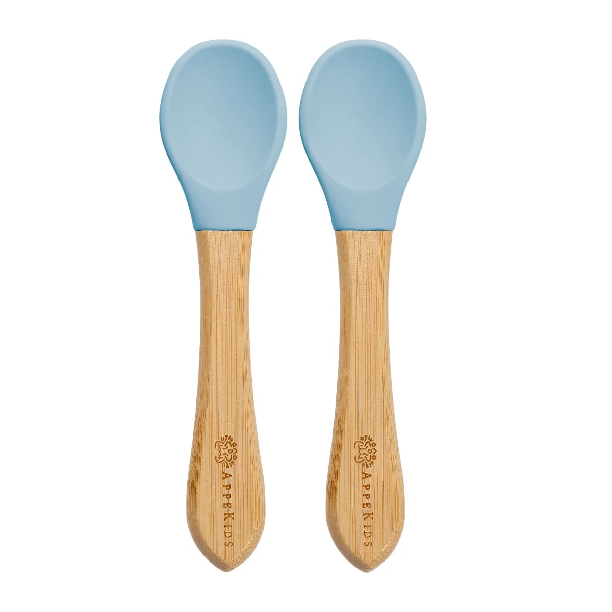 AppeKids set lingurite din bambus 6m+ Aqua Blue
