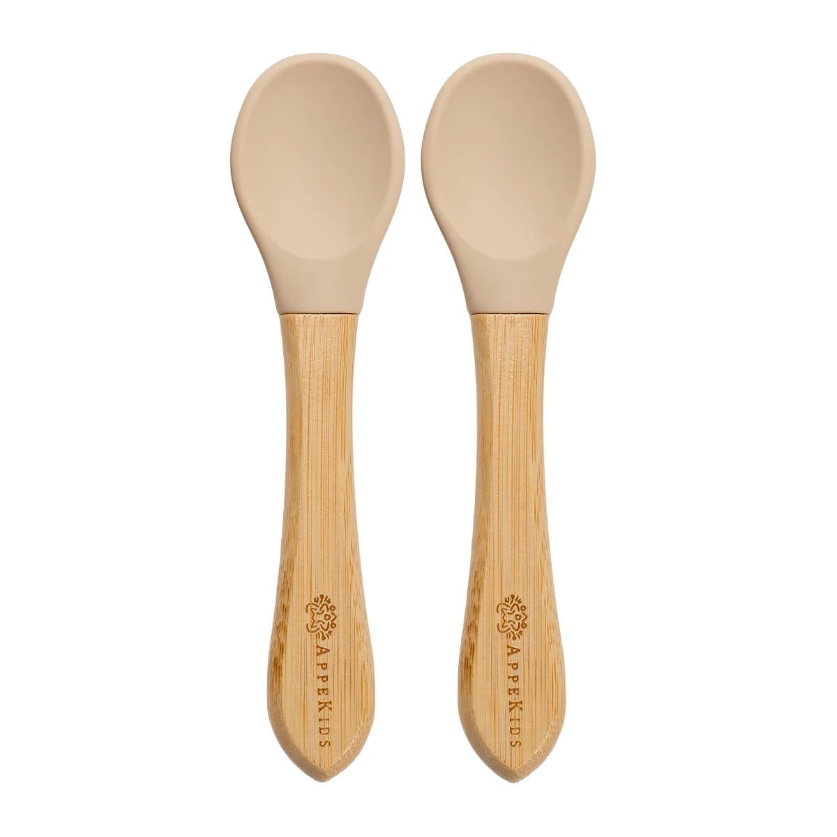 AppeKids set lingurite din bambus 6m+ Bubbel beige