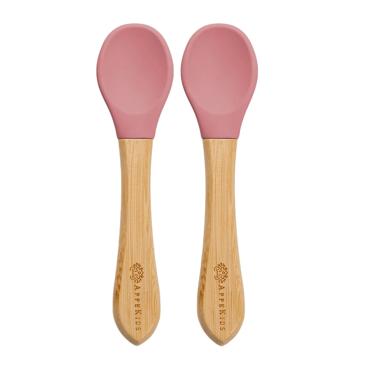 AppeKids set lingurite din bambus 6m+ Old Rose