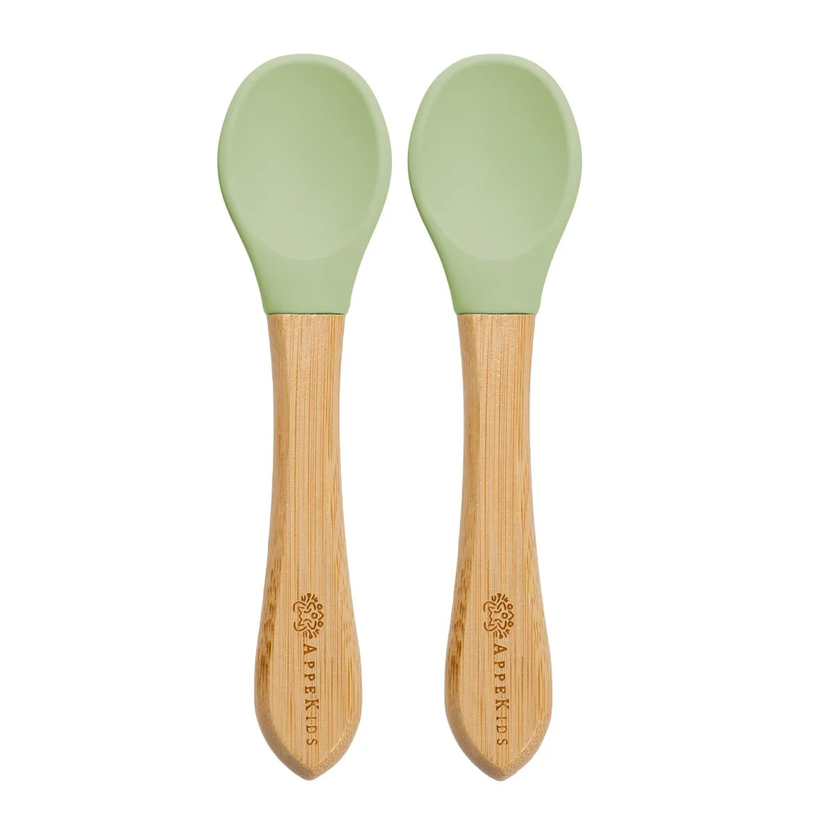 AppeKids set lingurite din bambus 6m+ Raw Green