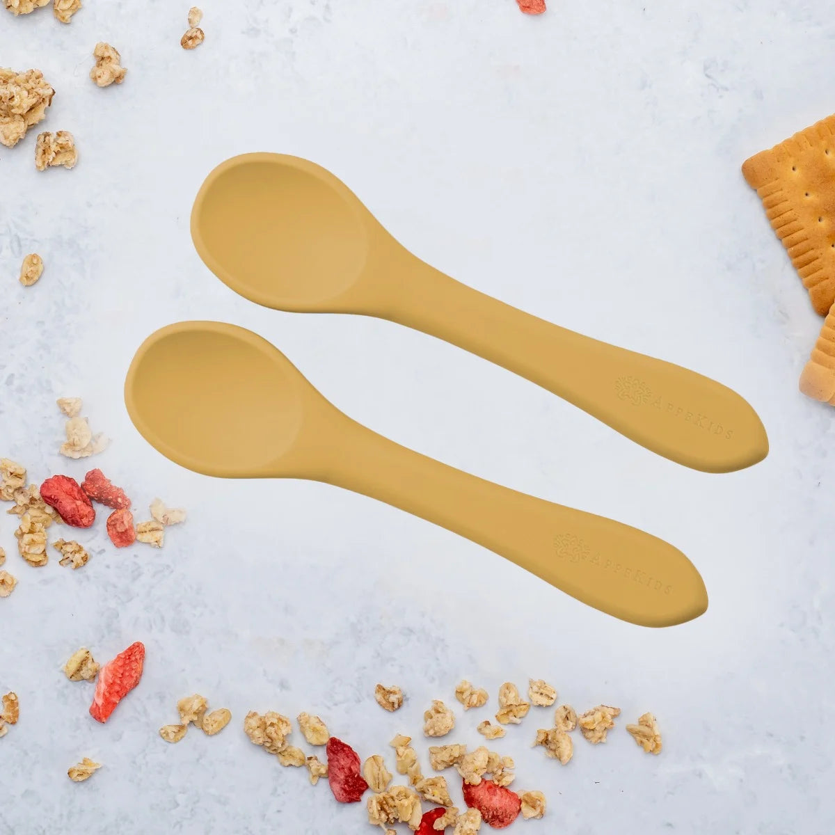 AppeKids set lingurite din silicon 6m+ Honey