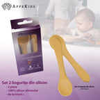 AppeKids set lingurite din silicon 6m+ Honey
