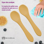 AppeKids set lingurite din silicon 6m+ Honey