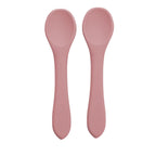 AppeKids set lingurite din silicon 6m+ Old Rose