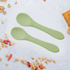 AppeKids set lingurite din silicon 6m+ Raw Green