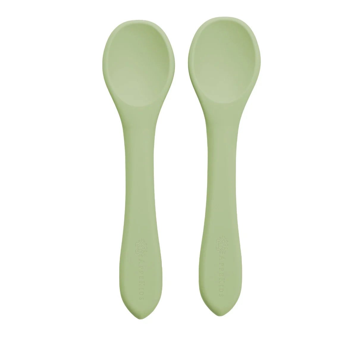 AppeKids set lingurite din silicon 6m+ Raw Green