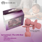 AppeKids set tacamuri din silicon 6m+ Old Rose