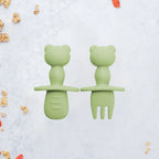 AppeKids set tacamuri din silicon 6m+ Raw Green