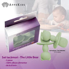 AppeKids set tacamuri din silicon 6m+ Raw Green