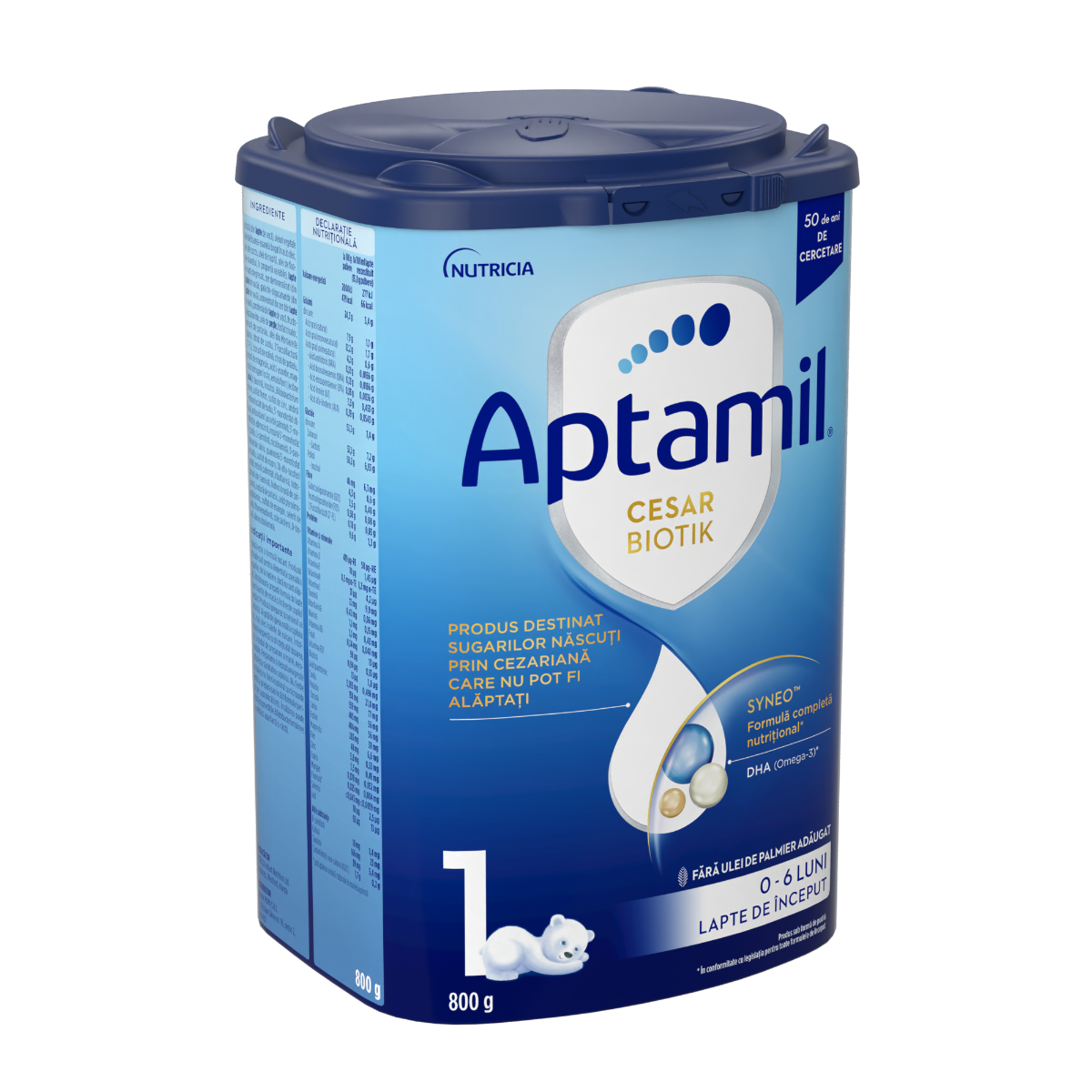 Aptamil lapte praf CesarBiotik 1 pentru 0-6 luni 800 g