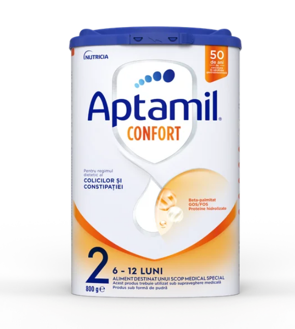 Aptamil lapte praf Confort 2 pentru 6-12 luni 800 g