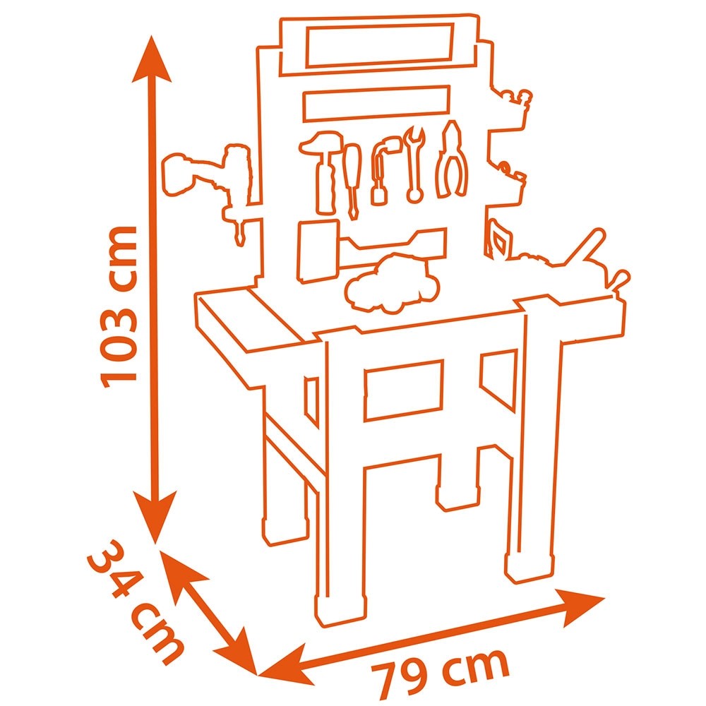 Smoby Atelier Black&Decker Bricolo Center 3 ani+
