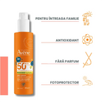 Avene spray protectie solara pentru copii rezistent la apa SPF 50+ 200 ml