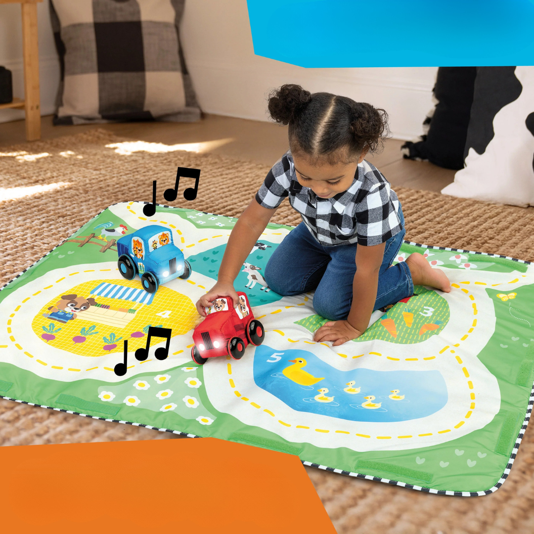 Baby Einstein covor de joaca Farm Explorers Busy Barnyard Grow With Me 0m+