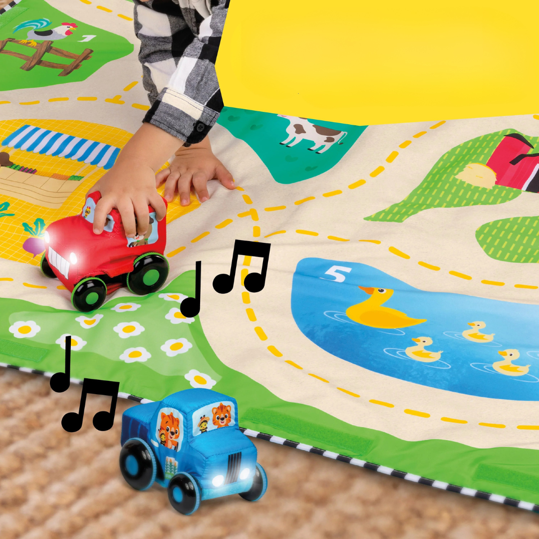 Baby Einstein covor de joaca Farm Explorers Busy Barnyard Grow With Me 0m+