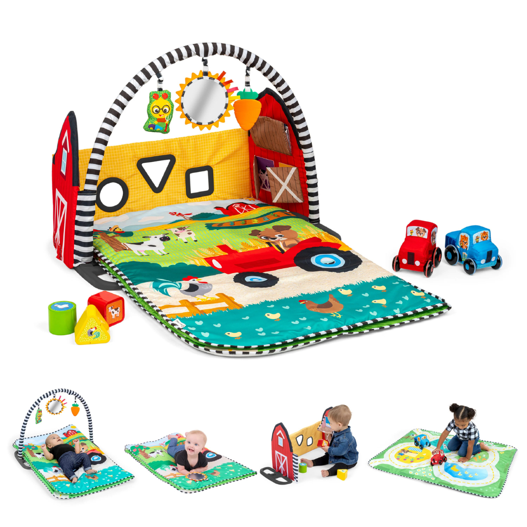Baby Einstein covor de joaca Farm Explorers Busy Barnyard Grow With Me 0m+ Imagine principală a produsului