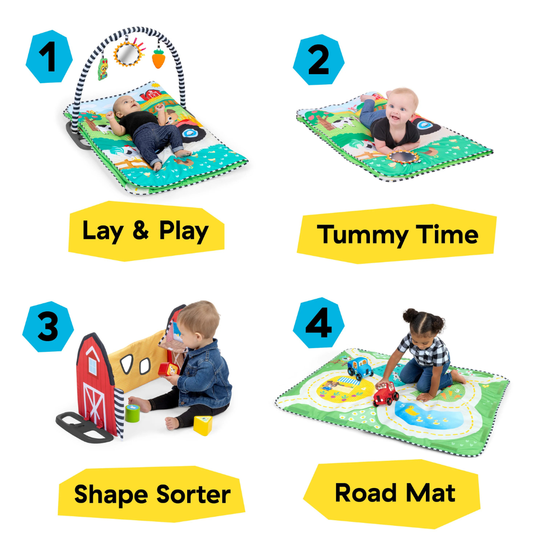 Baby Einstein covor de joaca Farm Explorers Busy Barnyard Grow With Me 0m+ Imagine secundară a produsului