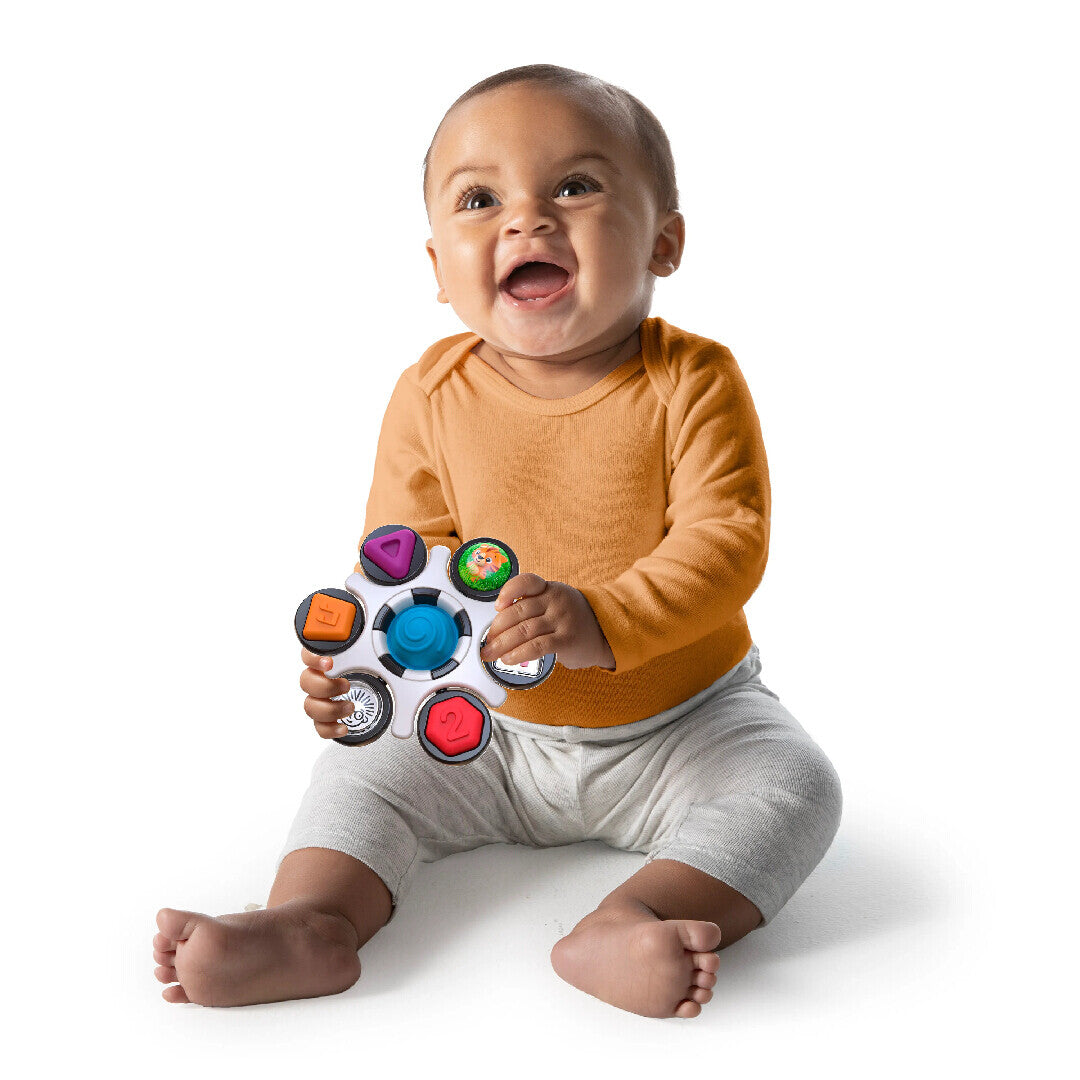 Baby Einstein jucarie senzoriala Curiosity Clutch Twist & Pop Rattle Teether 3m+