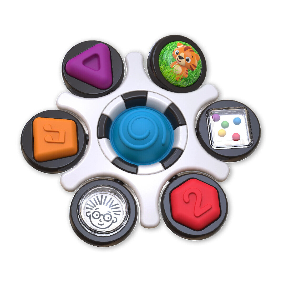 Baby Einstein jucarie senzoriala Curiosity Clutch Twist & Pop Rattle Teether 3m+