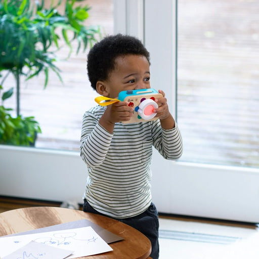 Baby Einstein Hape jucarie interactiva aparat foto din lemn cu sunete 6m+