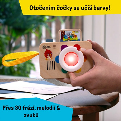 Baby Einstein Hape jucarie interactiva aparat foto din lemn cu sunete 6m+