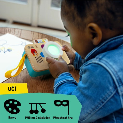 Baby Einstein Hape jucarie interactiva aparat foto din lemn cu sunete 6m+