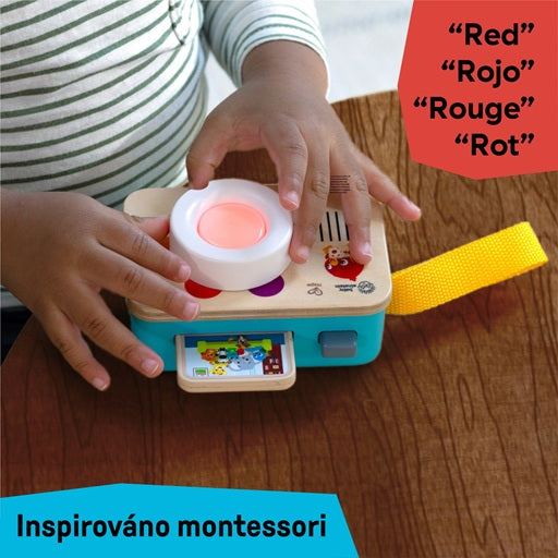 Baby Einstein Hape jucarie interactiva aparat foto din lemn cu sunete 6m+