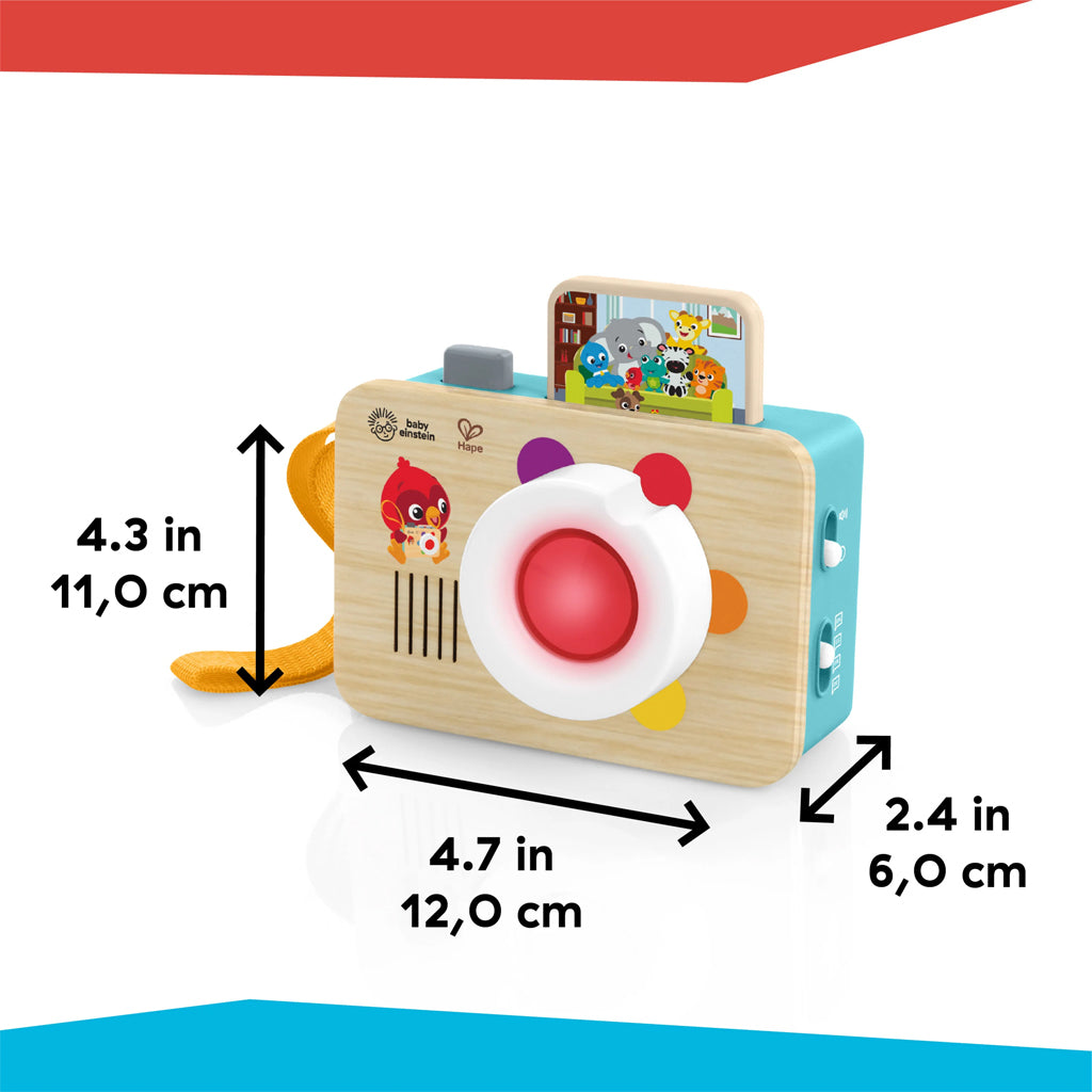 Baby Einstein Hape jucarie interactiva aparat foto din lemn cu sunete 6m+