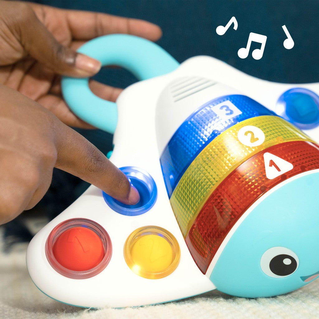 Baby Einstein jucarie senzoriala cu muzica si lumini Pop&Explore Stingray 6m+