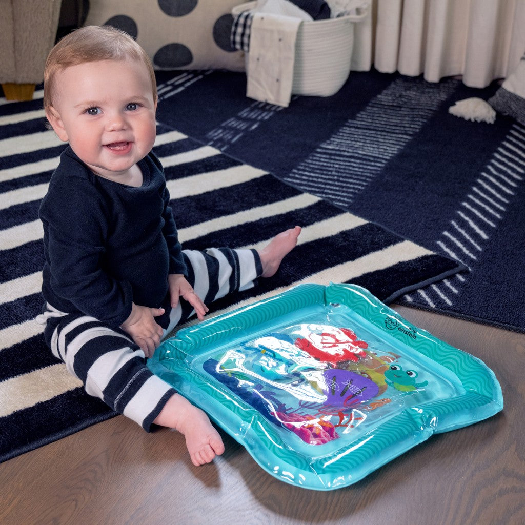 Baby Einstein jucarie senzoriala covor de joaca cu apa 40x40 cm Sensory Splash 0m+