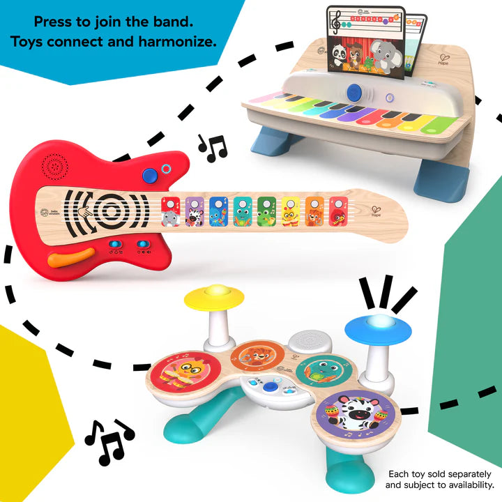 Baby Einstein Hape jucarie muzicala toba din lemn Together in Tune Drums 12m+