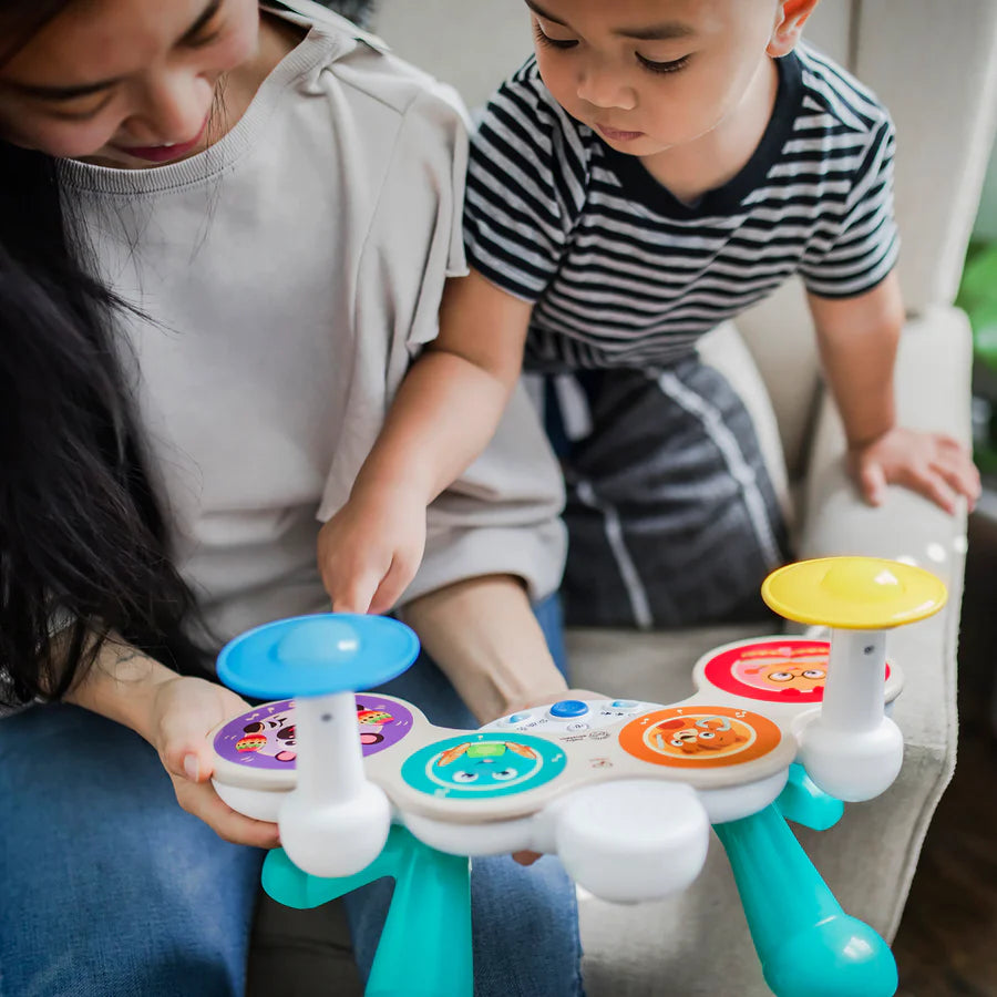 Baby Einstein Hape jucarie muzicala toba din lemn Together in Tune Drums 12m+