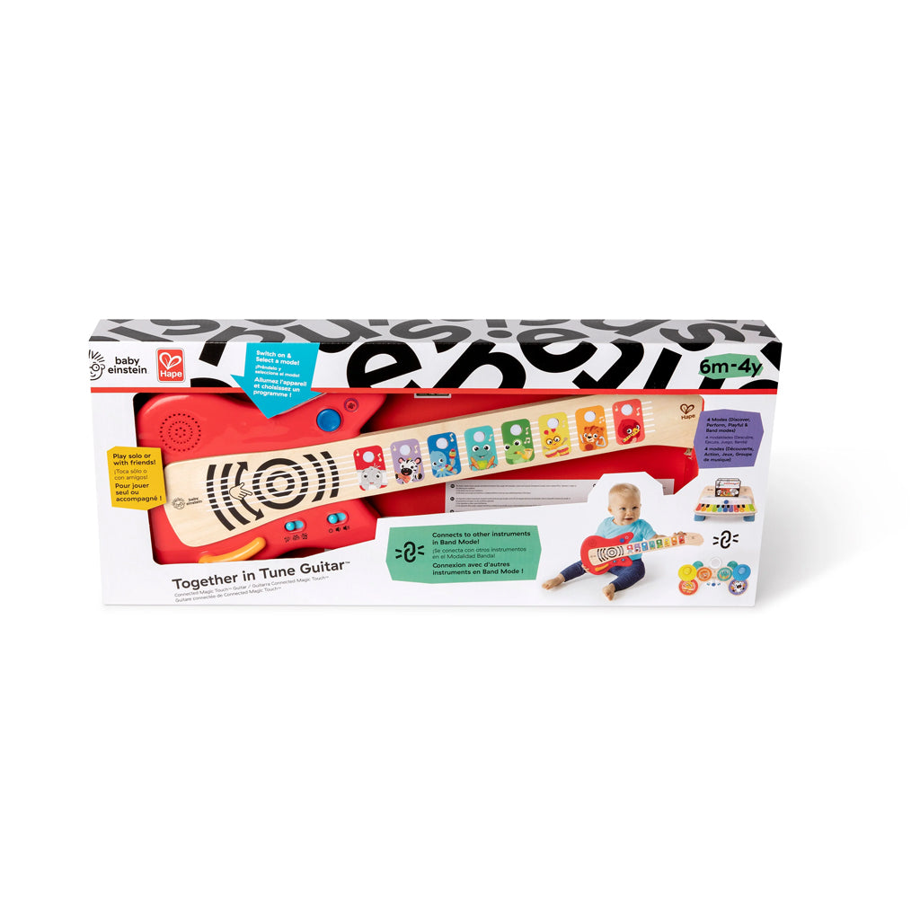 Baby Einstein Hape jucarie muzicala chitara din lemn Together in Tune Guitar 6m+