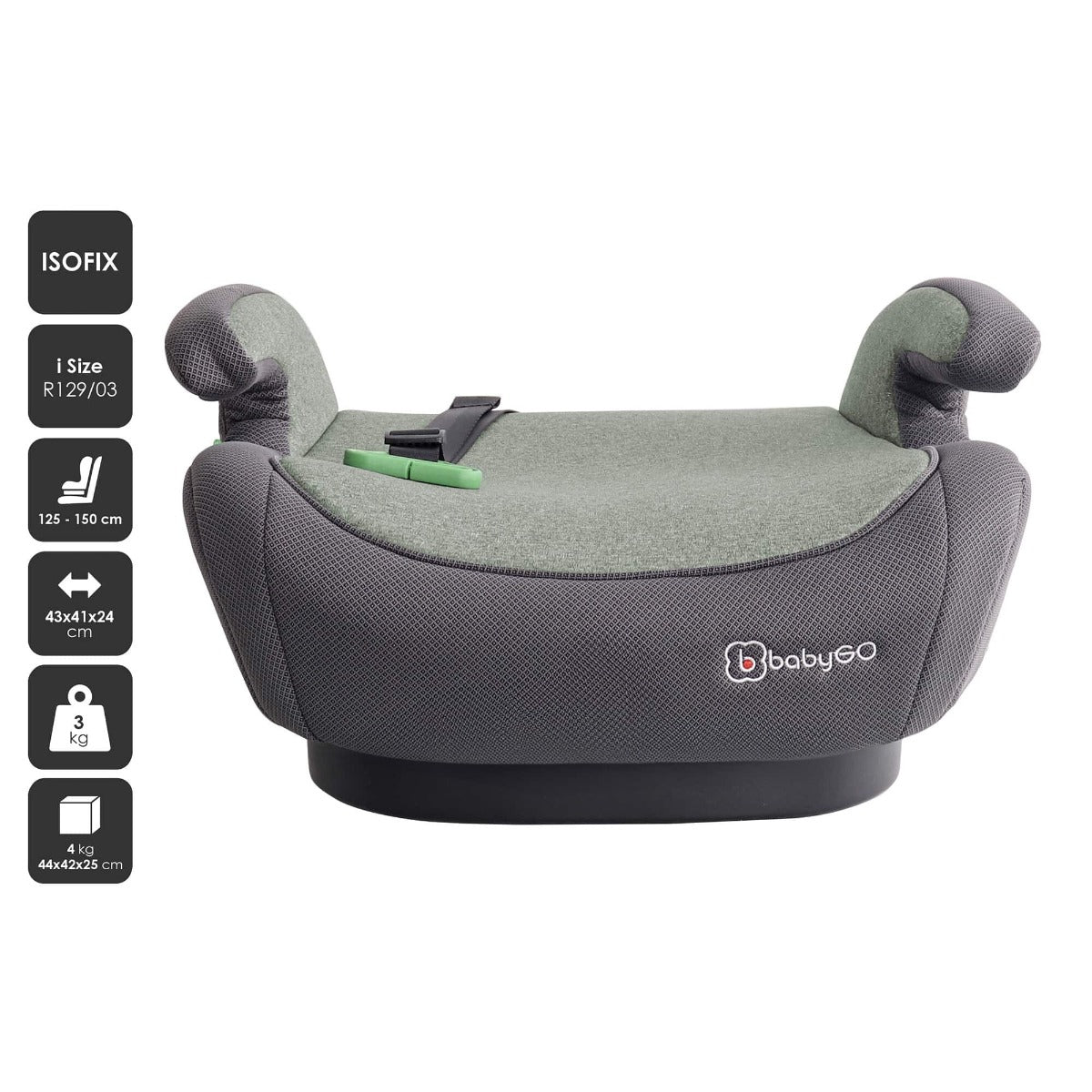Baby Go inaltator auto booster Bursa IV R129 125-150 cm Green Imagine secundară a produsului
