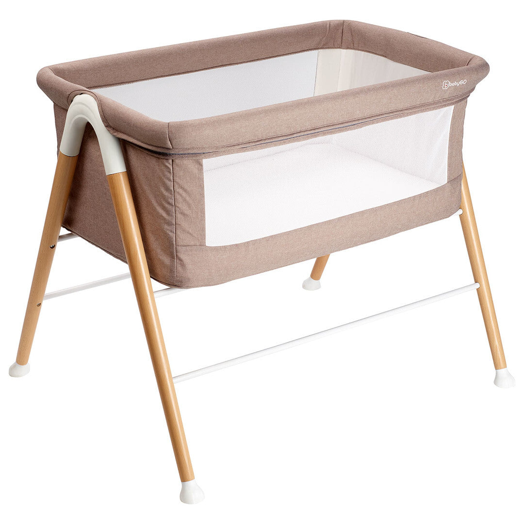 Baby Go patut cu cadru din lemn Goodnight 0-9 kg Beige