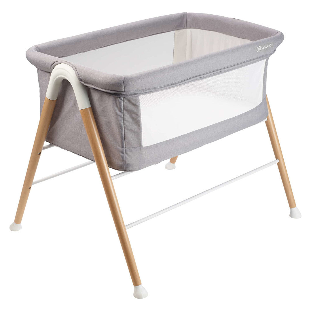 Baby Go patut cu cadru din lemn Goodnight 0-9 kg Grey Imagine principală a produsului
