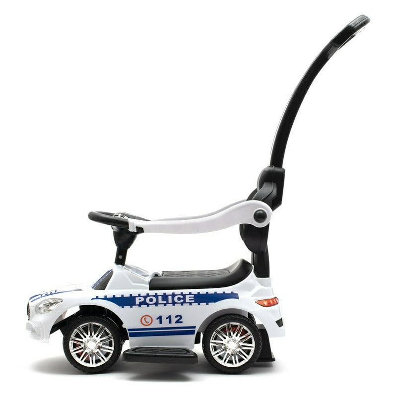 Baby Mix masinuta de impins cu maner Police 12m+ Alb