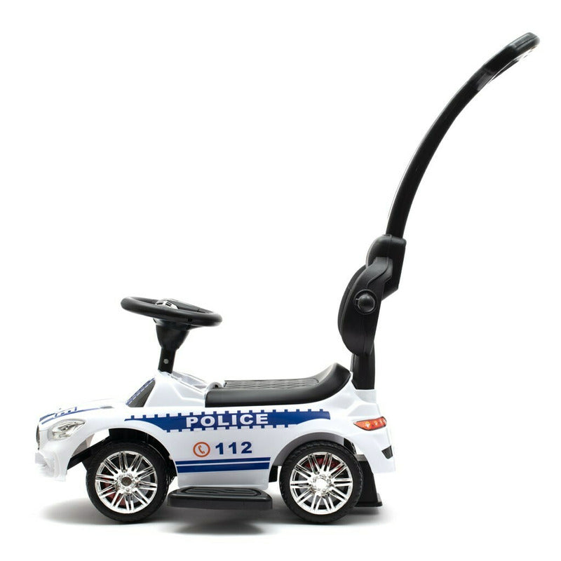 Baby Mix masinuta de impins cu maner Police 12m+ Alb