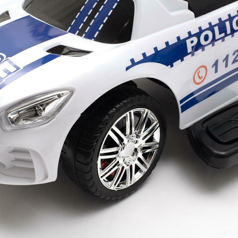 Baby Mix masinuta de impins cu maner Police 12m+ Alb