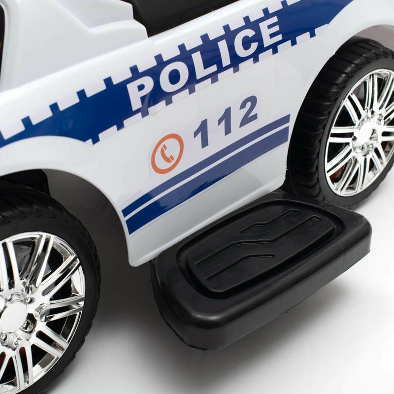 Baby Mix masinuta de impins cu maner Police 12m+ Alb