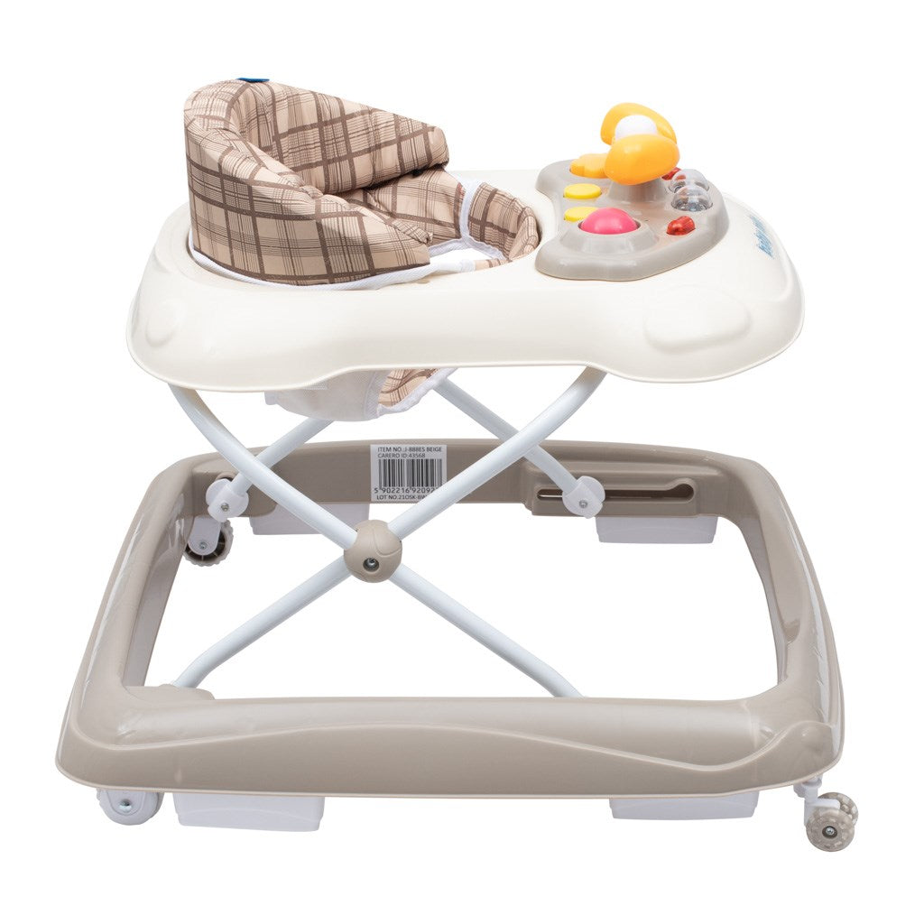 Baby Mix premergator cu sunete si lumini 6m+ Beige cu carouri