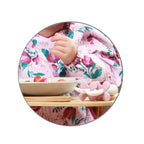 Baby Ono baveta cu maneca lunga 2 ani+ Roz cu flori