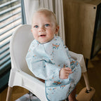 Baby Ono baveta cu maneca lunga 6m+ Albastru Plane