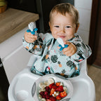 Baby Ono baveta cu maneca lunga 6m+ Turquise tropical