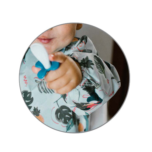 Baby Ono baveta cu maneca lunga 6m+ Turquise tropical