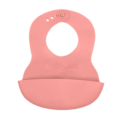Baby Ono Baveta din plastic moale 6m+ Coral Imagine principală a produsului